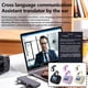thumbnail image 2 of Auriculares inalámbricos Bluetooth con traducción por IA, reproducen música en 144 idiomas, traductor de idiomas en tiempo real (negro), 2 of 8