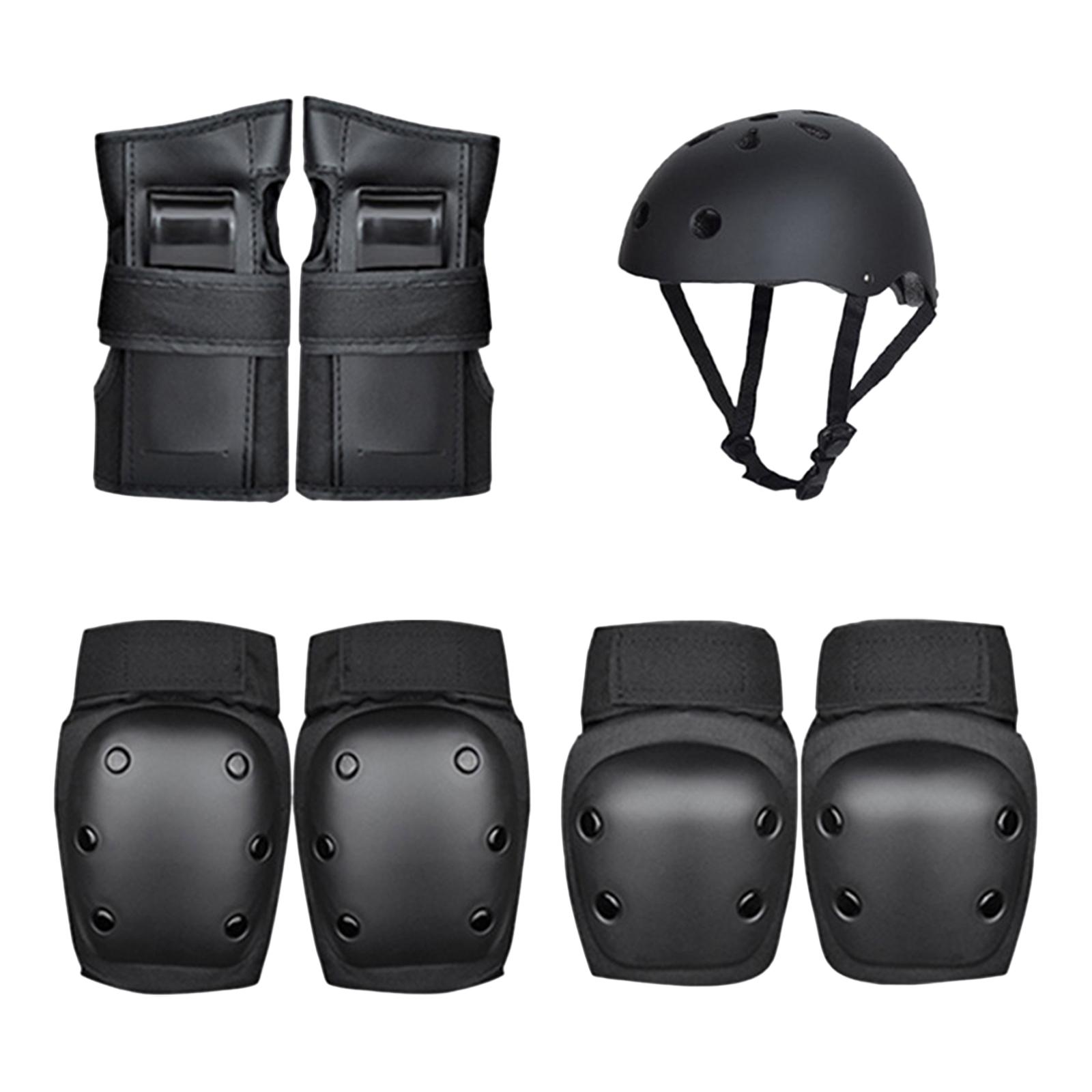 Magideal - Juego De 7 Piezas De Equipo De Protección Para Casco De Bicicleta Para Niños Con Rodilleras, Coderas Y Muñequeras. M