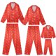 thumbnail image 1 of INSPIRE CHIC Conjunto de Pijamas de Navidad de Satén de Manga Larga con Botones y Pantalones con Estampado de Árbol para Fiesta Familiar [Niños y Niñas] S Rojo, 1 of 4