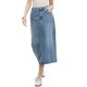thumbnail image 4 of INSPIRE CHIC Falda de Mezclilla para Mujer Cintura Elástica Abertura Trasera Bolsillos Maxi Largo Faldas Largas de Jean S Azul Cielo, 4 of 6