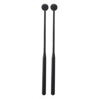 Magideal - Mazo De Tambor De 2 Piezas, Mazo De Goma, Percusión Multifuncional, Baquetas De Percusión De 12 Pulgadas Para Práctica, Carillón, Escenario De Xilófon Negro