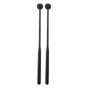 Magideal - Mazo De Tambor De 2 Piezas, Mazo De Goma, Percusión Multifuncional, Baquetas De Percusión De 12 Pulgadas Para Práctica, Carillón, Escenario De Xilófon Negro