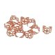 thumbnail image 1 of 10 Piezas De Latón Ajustable En Blanco Estampado Anillo De Flores Filigranas Haciendo Oro Rosa, 1 of 3
