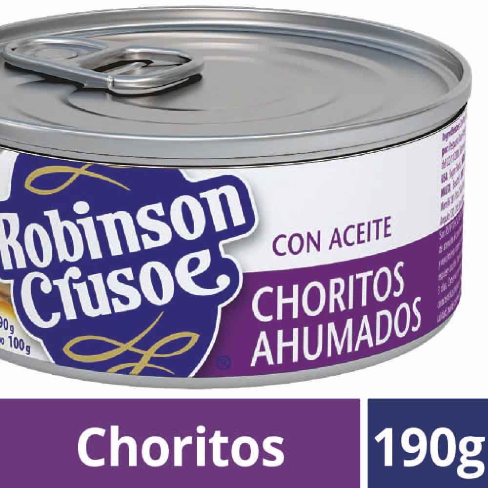 Choritos Aceite De Maravilla Lata Drenado 100 g - Neto 190 g Robinson Crusoe
