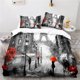 thumbnail image 1 of Eiffel Tower France Paris Bedding Set Boys Girls Retro Red Duvet Cover Pillowcase Bed Kids Adult, 1 of 5