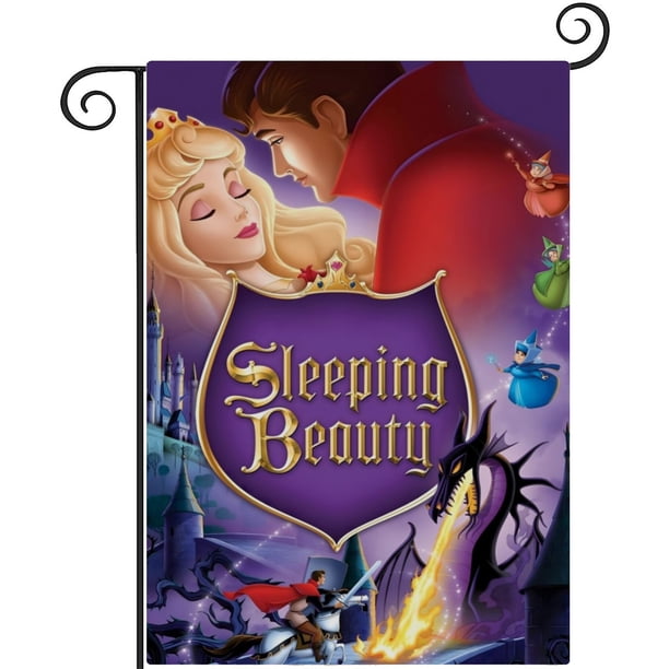 La Bella Durmiente Aurora: Princesa-bandera de jardín temática. Regalo perfecto para fans, amigos y familiares, ideal para actividades al aire libre y decoración de fiestas.28CM*45CM