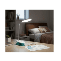 Genérico - Lámpara De Escritorio Led 4W Recargable Cuello Flexible Blanco Blanco Frio