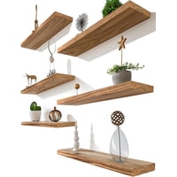 Estantes Flotantes Gxyawpj De Madera Clara Para Pared, Juego De 6