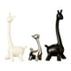 thumbnail image 4 of Estatua De Jirafa De Cerámica, Adorno De Estatua De Animal Para Dormitorio, Armario, Estantería, 3 Uds., 4 of 5