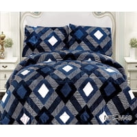 Genérico - Cobertor Chiporro King - Azul Rombo M49