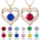 thumbnail image 3 of Collar HESHPAWS Love Pendant Birthstone Zirconia Plata, 3 of 3