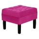 thumbnail image 2 of Pouf Wood 1c Felpa 00 Fucsia, 2 of 4