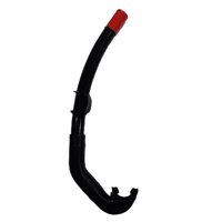 Kmax - Snorkel Adulto Negro Con Top Rojo Flexible Negro -