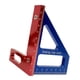 thumbnail image 4 of Regla triangular de inglete, herramientas de carpintero, regla de marcado de carpintería, regla de medición de múltiples ángulos para carpintero de rojo azul, 4 of 5
