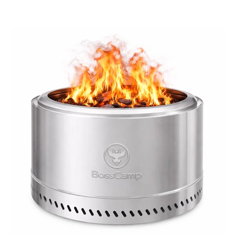 Bosscamp - Brasero Sin Humo Fireboss Inferno Xl 68 Cm Silver