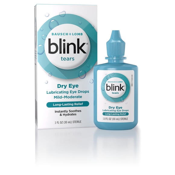 Gotas lubricantes Blink Tears de 30 ml para ojos secos leves a moderados