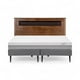 thumbnail image 1 of Cama Rosen Pratta 2 Plazas Acero + Respaldo Ferrara Café, 1 of 4