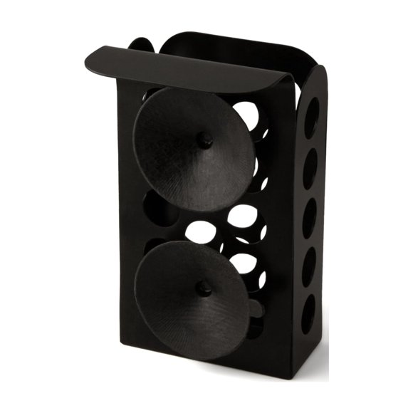 Cesta para cubiertos HAPPY SINKS Organize Kitchen Essentials, color negro
