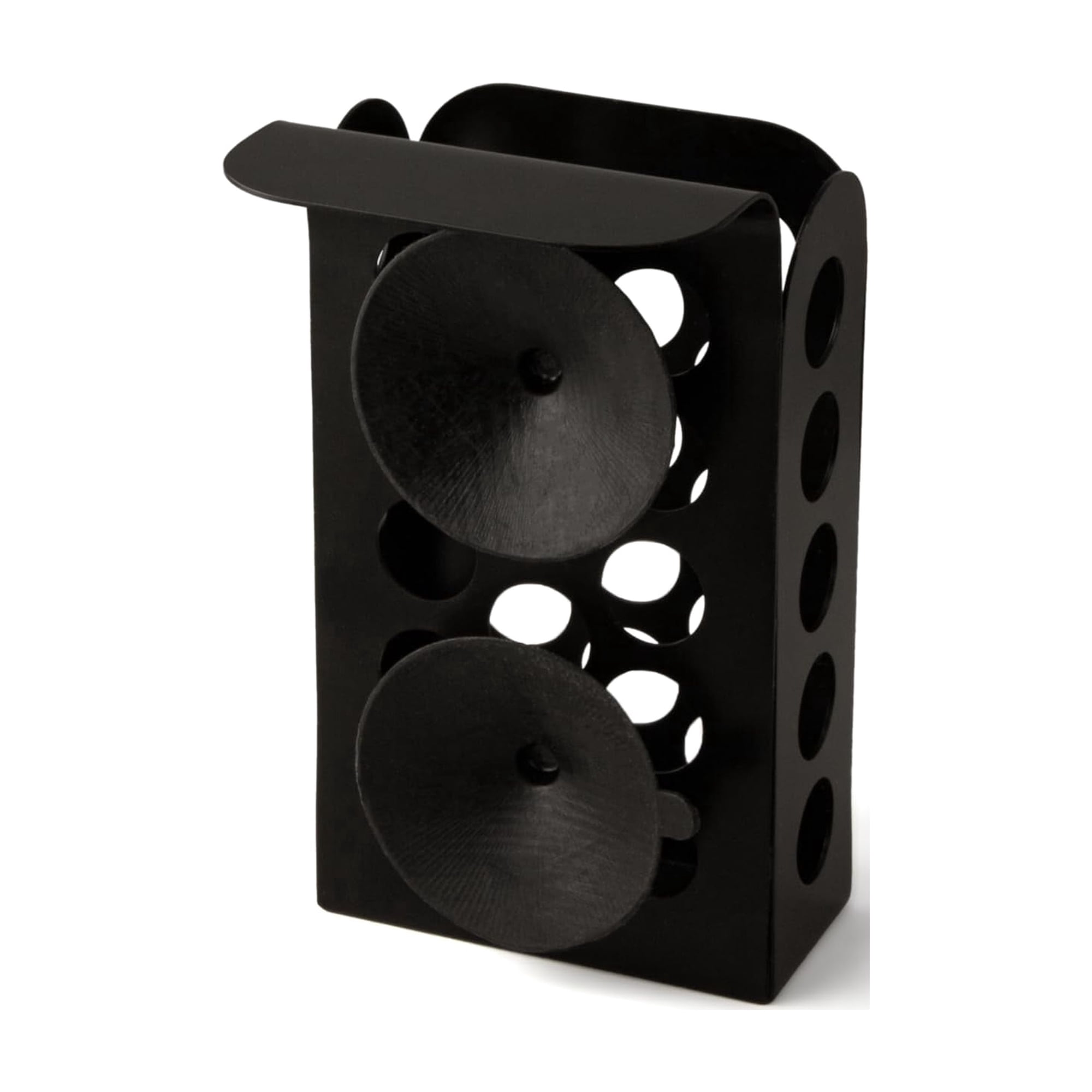 Cesta Para Cubiertos Happy Sinks Organize Kitchen Essentials, Color Negro