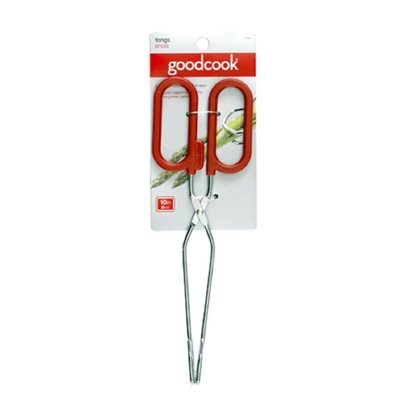 Pinzas de cocina GoodCook de acero inoxidable, 10 cm, color rojo