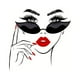 thumbnail image 4 of 1pc Figure Wall Sticker, Beautiful Girl Face Lips Self-Adhesive Room Decor Sticker, Background Sticker,Corridor Manicure Wall Art Sticker 17.7*17.7inch, 4 of 4