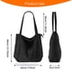 thumbnail image 2 of Bolso de mano de pana para mujer, informal, con cremallera, de gran capacidad y bolsillos., 2 of 6