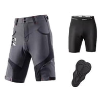 Set Pantalón Short + Ropa Interior De Ciclismo Rockbros Mtb Negro Xl