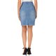 thumbnail image 3 of INSPIRE CHIC Falda de Mezclilla para Mujer Cintura Alta Dobladillo Desgastado Falda Corta de Jean Dañada Azul Cielo M, 3 of 7