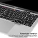thumbnail image 1 of Protector de teclado ultrafino compatible con MacBook Pro con Touch Bar de 13/15 pulgadas (A1706/A1707) - Diseño estadounidense, 1 of 8