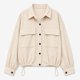 thumbnail image 2 of Chaqueta Mujer Cotelé Oversize Con Elástico Ajustable crema Talla Única, 2 of 2