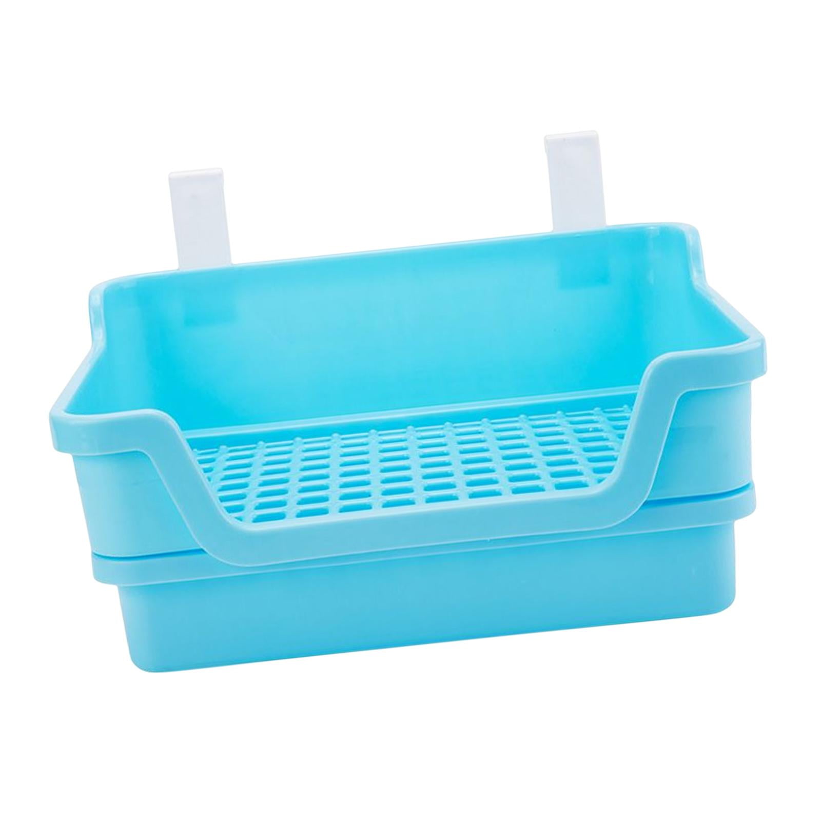 Ioensy - Caja De Inodoro Para Conejos, Orinal Interior Para Hámster, Entrenador De Esquina, Arena Para Cobayas, Mascotas, Azul