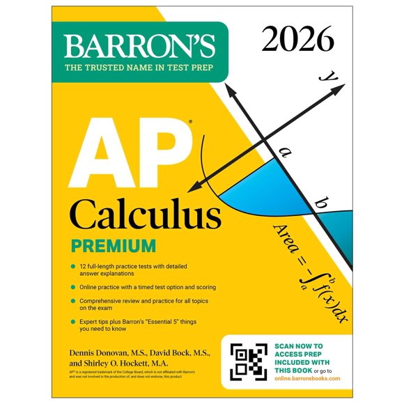 Libro Barron's AP Calculus Premium 2026 – Pruebas de práctica
