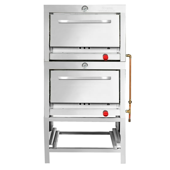 Horno 2 Cámaras Inox. 58X65, Gas Licuado