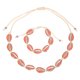 thumbnail image 1 of Conjunto de Collar y Pulsera de Concha Uxcell, Collares de Concha Ajustables Hechos a Mano, Joyería Bohemia de Playa de Verano para Mujeres y Hombres, Naranja Plata, 1 of 7