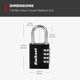 thumbnail image 3 of Candado Kwikset de 4 dígitos reprogramable, paquete de 1, negro, 3 of 6