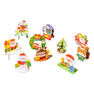 Bothyi - 10 Piezas Artesanales Diy Rompecabezas 3D Actividades De Aprendizaje Juguetes Montessori Para Bebés Navidad