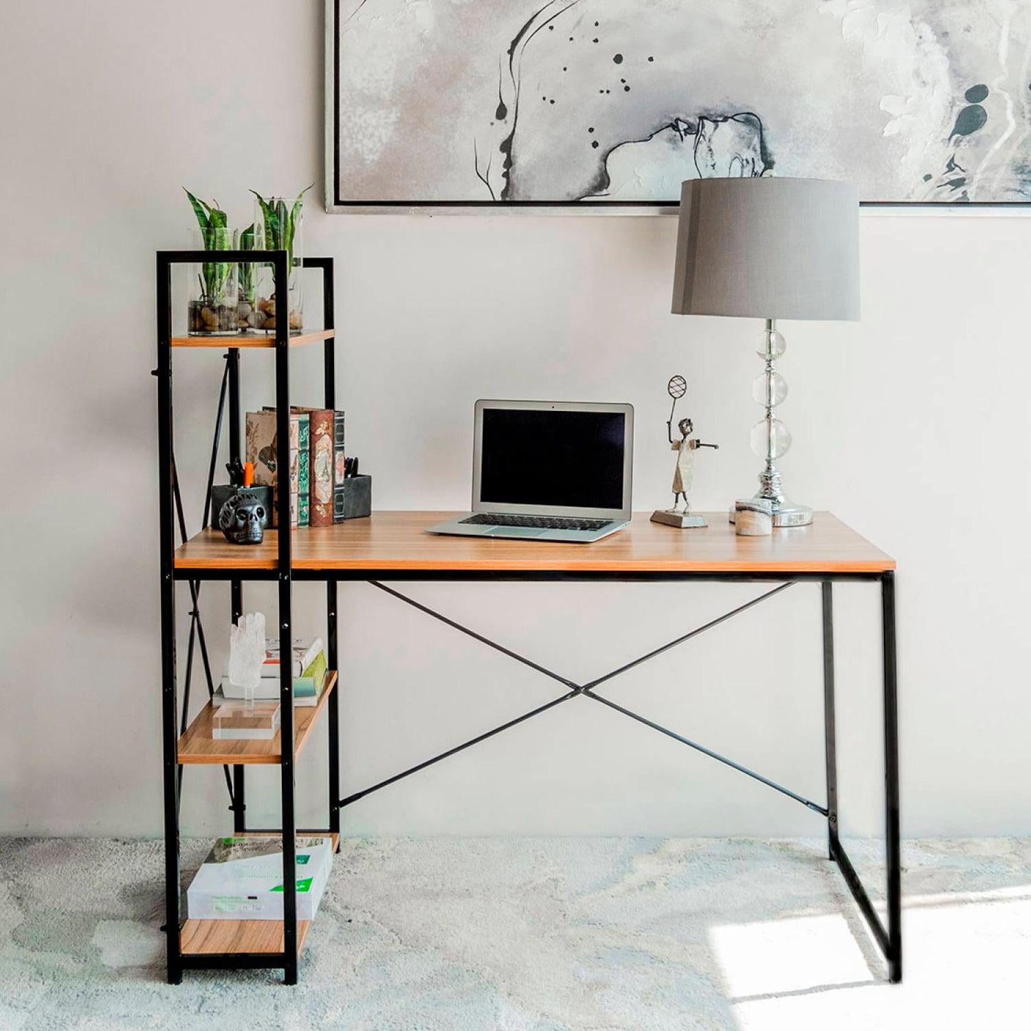 Pandalino - Escritorio Riccardo 120cm | Minimalismo Y Funcionalidad Cafe