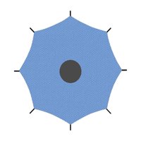 Ioensy - Cubierta De Sombra Para Trampolín Para Trampolín Redondo De 8 Postes, Toldo De Trampolín De Verano De 14 Pies