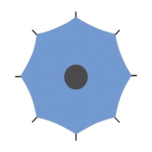 Ioensy - Cubierta De Sombra Para Trampolín Para Trampolín Redondo De 8 Postes, Toldo De Trampolín De Verano De 14 Pies