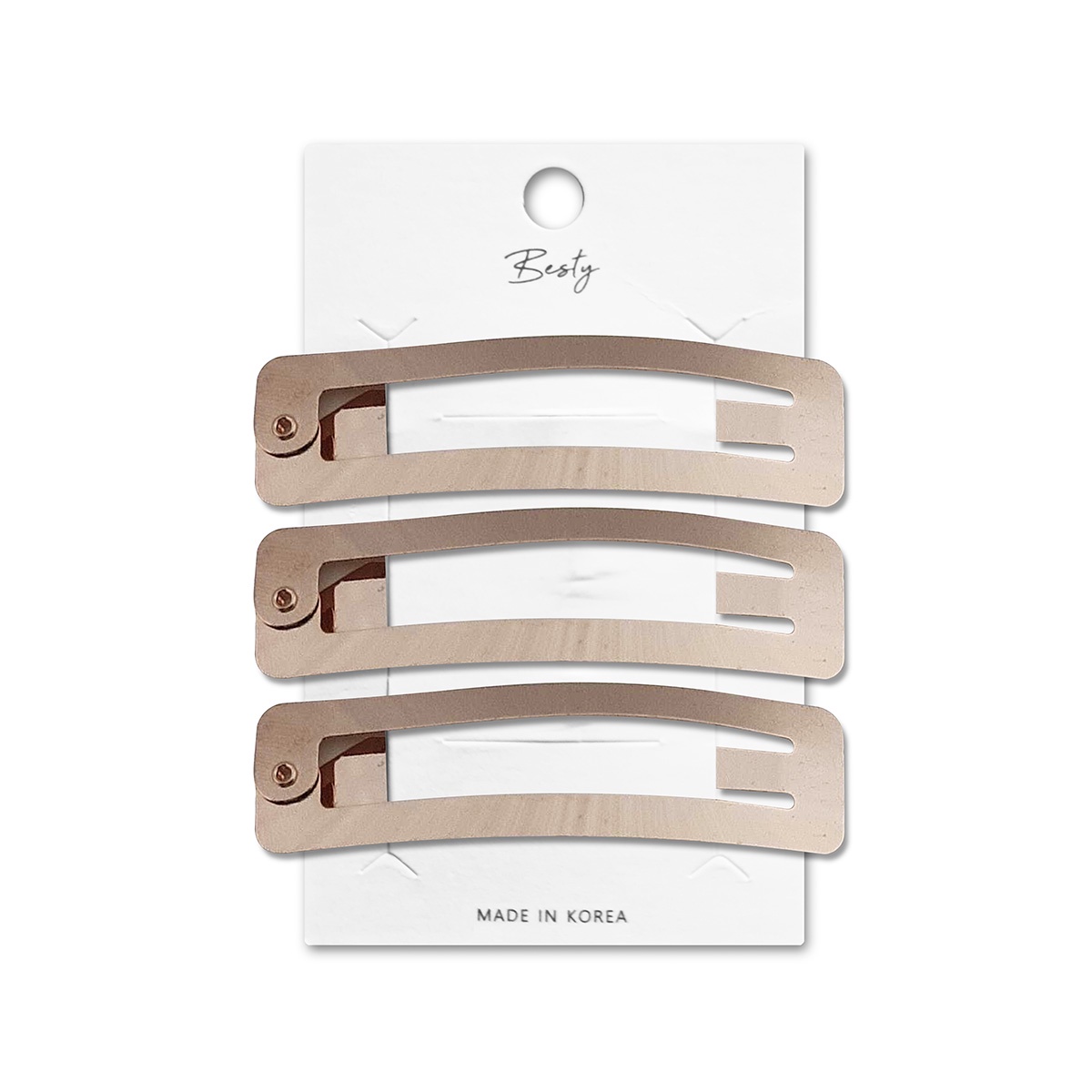 Besty - Set Clip Rectangular Rosegold 3U Rosegold