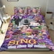 thumbnail image 1 of Sing 3: La Película Conjunto de sábanas temático, trío de piezas, cómodo y amigable con la piel, diseño único, regalo de decoración para el hogar para familiares, amigos y fans,140cm *210cm, 1 of 6