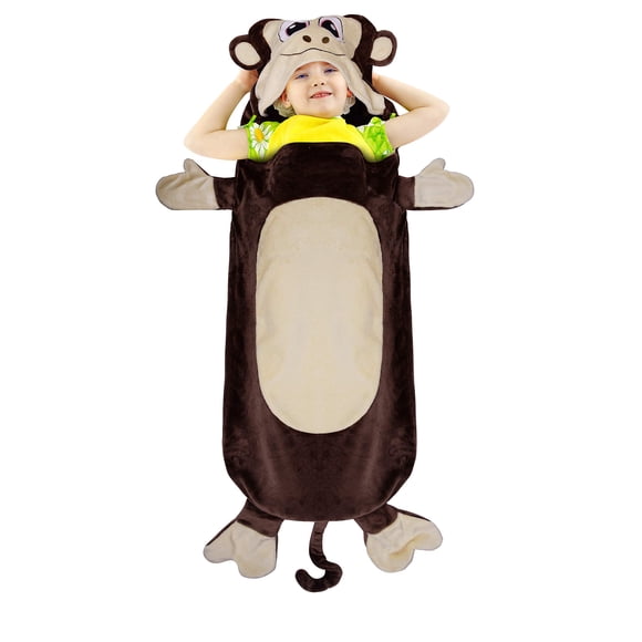 Manta Catalonia Monkey para niños, con capucha y cómoda