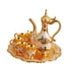 thumbnail image 5 of 7 Piezas Juego de Té Turco Set de Café con Tetera Bandeja Y Tazas Diseño Artesanal Material de Aleación de Zinc Adecuado para Decoración Bodas Fiestas blanco, 5 of 5
