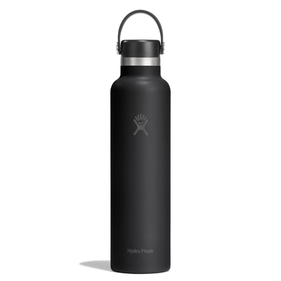 Botella de agua Hydro Flask 710 ml aislada y a prueba de fugas negra