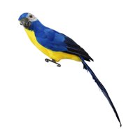 Magideal - Loro Emplumado, Pájaro Artificial, Pájaro De Espuma Realista Con Modelo De Loro De Pájaro De Garra, Loro De Simulación, Para Césped De Paisaje De Boda Azul