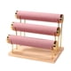 thumbnail image 1 of Soporte para brazaletes, organizador de almacenamiento de joyas, decoración elegante, estante de joyería extraíble, exhibición de relojes para transmi Rosa, 1 of 5