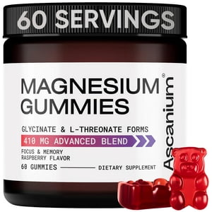 Ascanium - Suplemento: Gomitas De Magnesio Y Ascanio 410 Mg, 60 Unidades