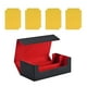 thumbnail image 1 of Caja De Baraja De Cartas Coleccionables, Juguete De Tarjeta De Recolección Fuerte, Estuche Para Tarjetas Deportivas De Cuero PU, Negro, Rojo Y Amarillo, 1 of 5