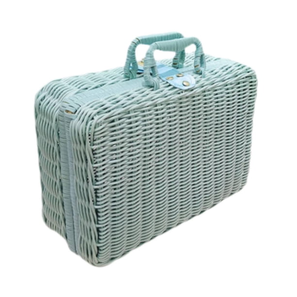 IMITACIÓN Canasta De Picnic Elegante Para La Maleta Para El Ratán Campamento De Artículos Exteriores L