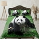 thumbnail image 1 of Juego de funda nórdica para niños con forma de panda juguetón, juego de cama full, king, queen, dormitorio, 1 of 3